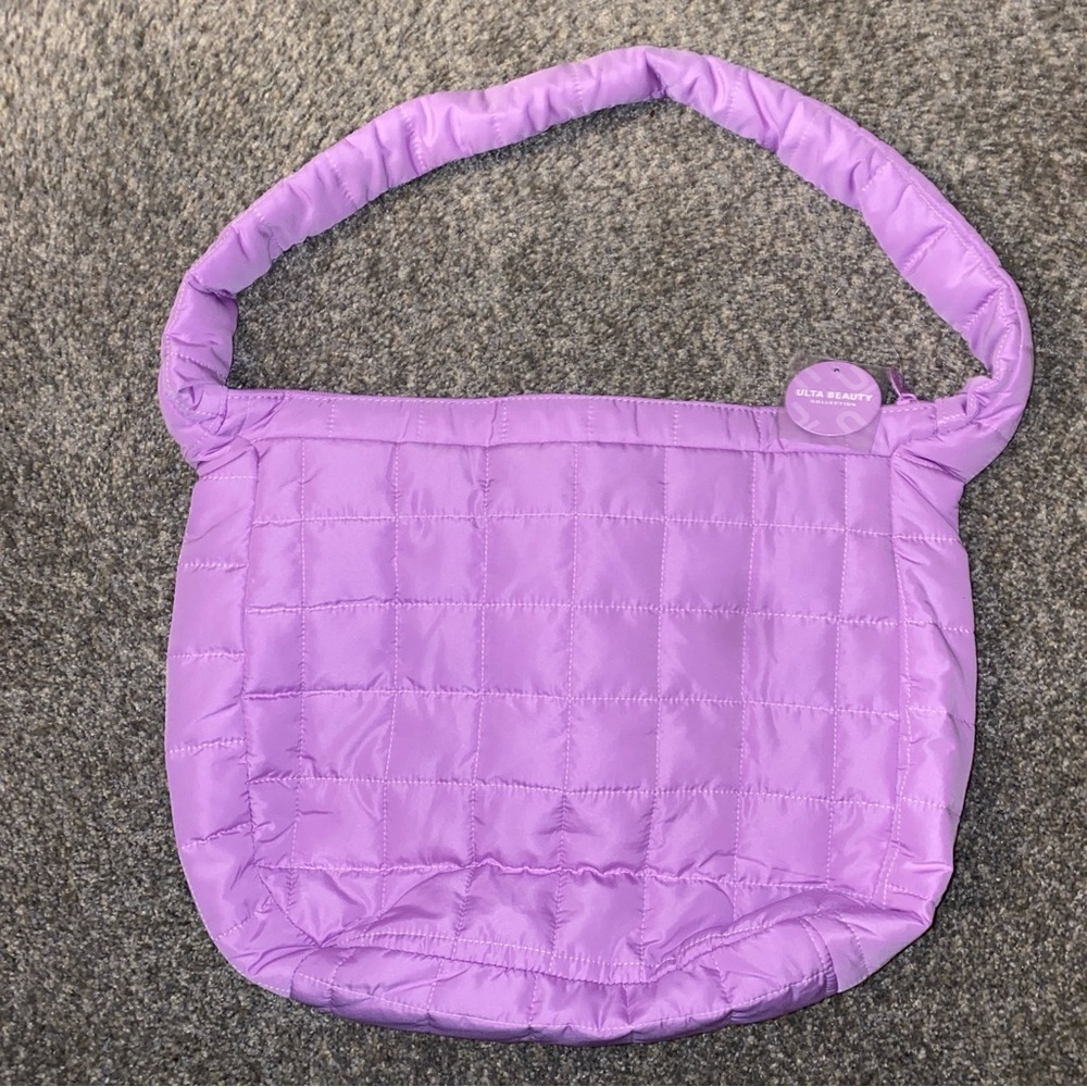 Ulta Beauty Lavender Quilted Shoulder Bag